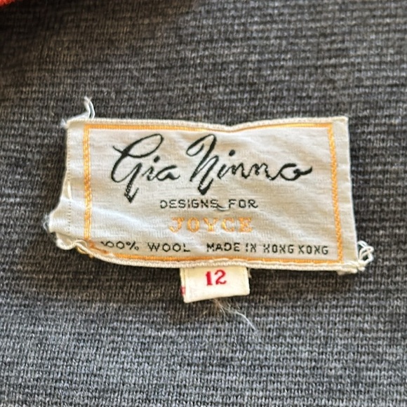 Vintage Gia Ninno Gray Button Wool Long Cardigan Sweater Size 12 - Picture 7 of 9